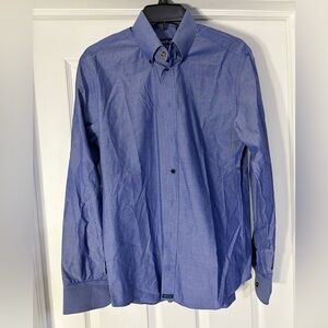 Classic Blue Men's Dress Shirt